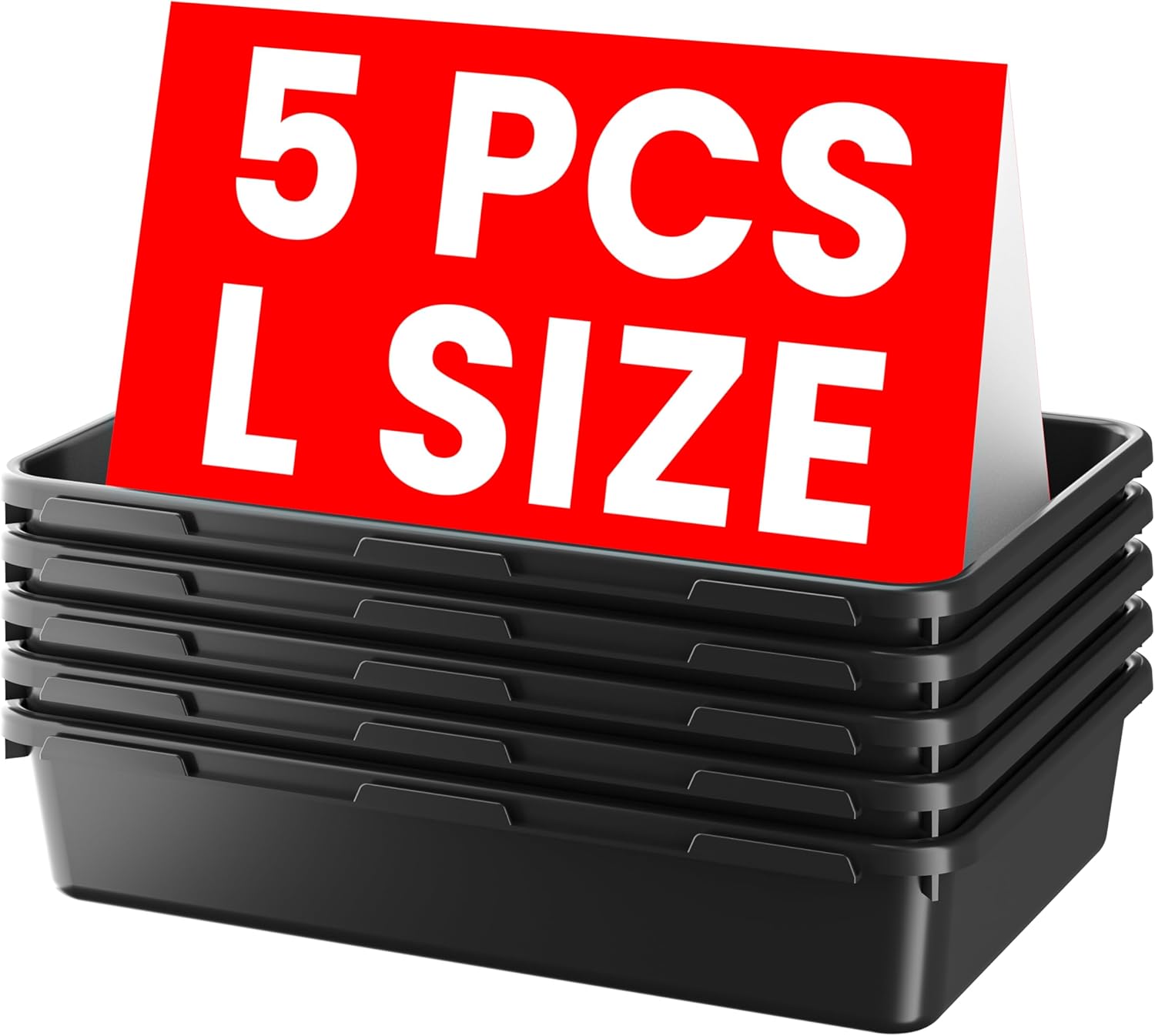 【More Larger Size】A-LUGEI【69 PCS-5 Size】 Tool Box Organizer Tray Divider Set【Black】 Desk Drawer Organizer Bin, Socket Organization and Storage Toolbox for Rolling Tool Chest Cart WorkBench Part Widget