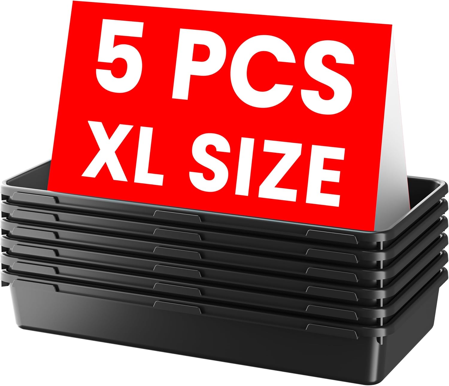 【More Larger Size】A-LUGEI【69 PCS-5 Size】 Tool Box Organizer Tray Divider Set【Black】 Desk Drawer Organizer Bin, Socket Organization and Storage Toolbox for Rolling Tool Chest Cart WorkBench Part Widget