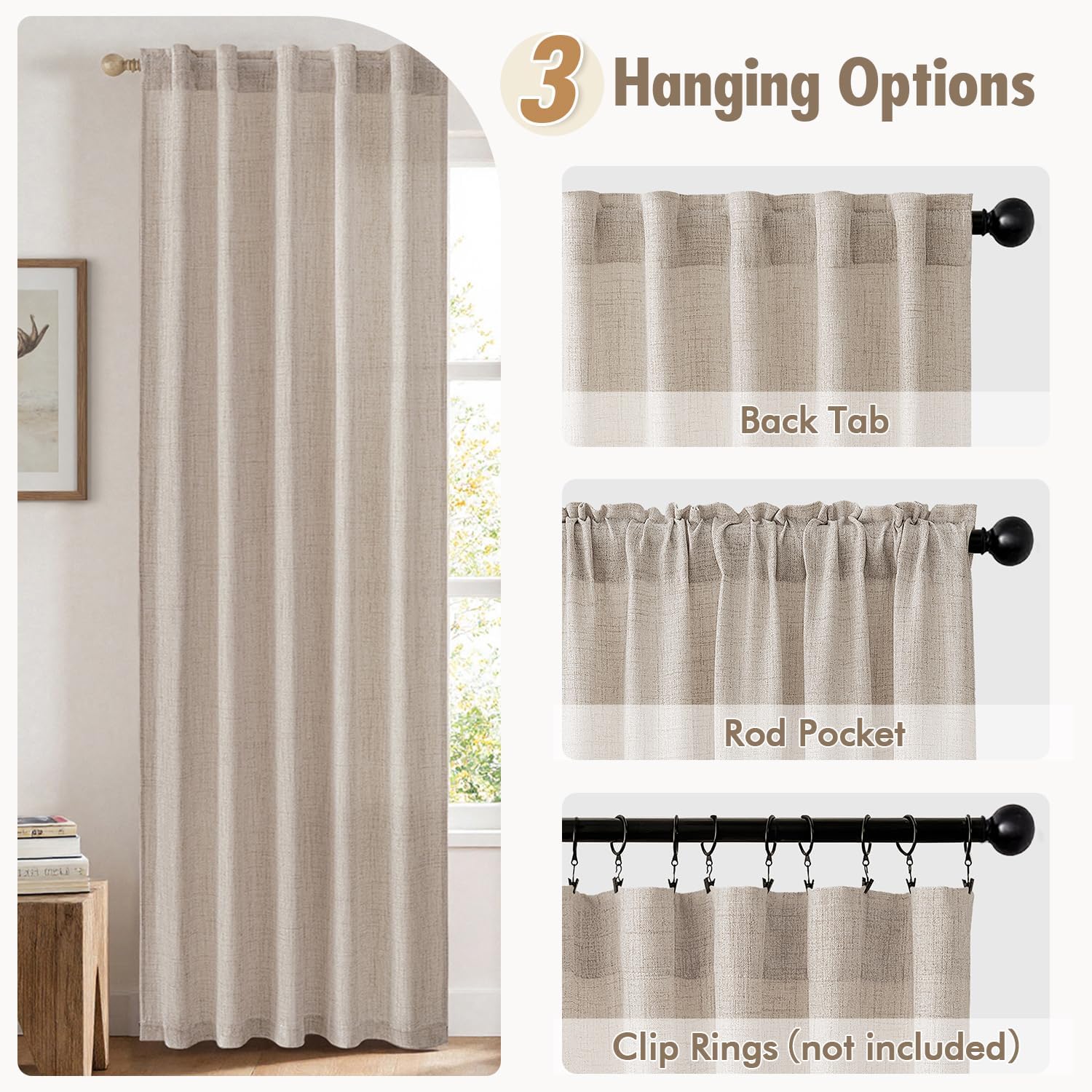 Linen Curtain 84"