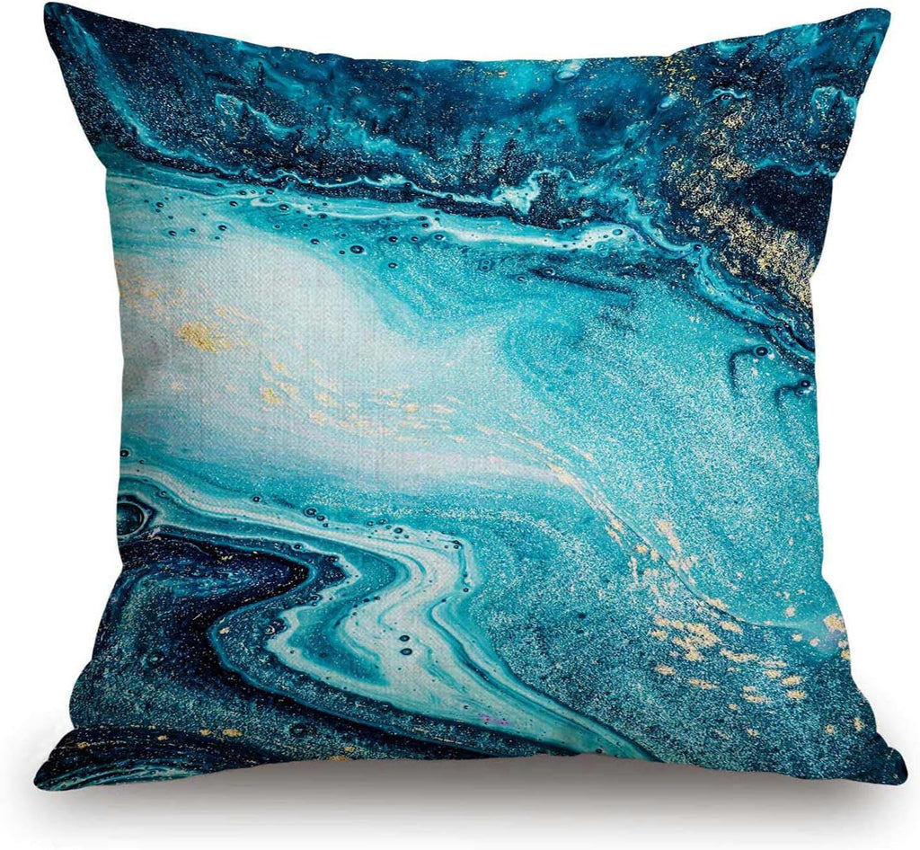 TSSOHU Vintage Flowers Pillow Cover Rustic Cotton Linen Decorative Square Throw Pillow Cover 18x18 Inch for Sofa Couch Decoration