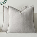 a moment Linen Pillow Covers Set of 2,Boho Farmhouse Throw Pillowcases Neutral Textured Decorative Covers for Couch Sofa Bed, Soft Linen Blend Accent Case Cushion Living Room Home Decor 20"x12"Khaki