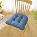 Cotton Linen Soft Comfort Chair Cushion 18"x17"x2" Tufted Chair Pads with Ties Non-Slip Seat Cushions for Indoor Dining Room Kitchen and Office Chairs (Khaki,18"x17")