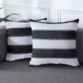 AmHoo Pack of 2 Farmhouse Stripe Check Throw Pillow Covers Set Case Cotton Linen Decorative Pillowcases Cushion Cover for Couch Bench Sofa 20x20 Inch Sage Green