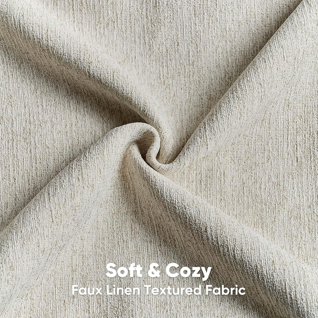 HAUSSY Pack of 2 Linen Pillow Covers 18x18 Inch, Decorative Throw Pillows Soft Boho Neutral Cushion Covers Home Decor Modern Soild Pillow Cases for Couch Living Room Sofa Bed, Coffee (Covers Only)